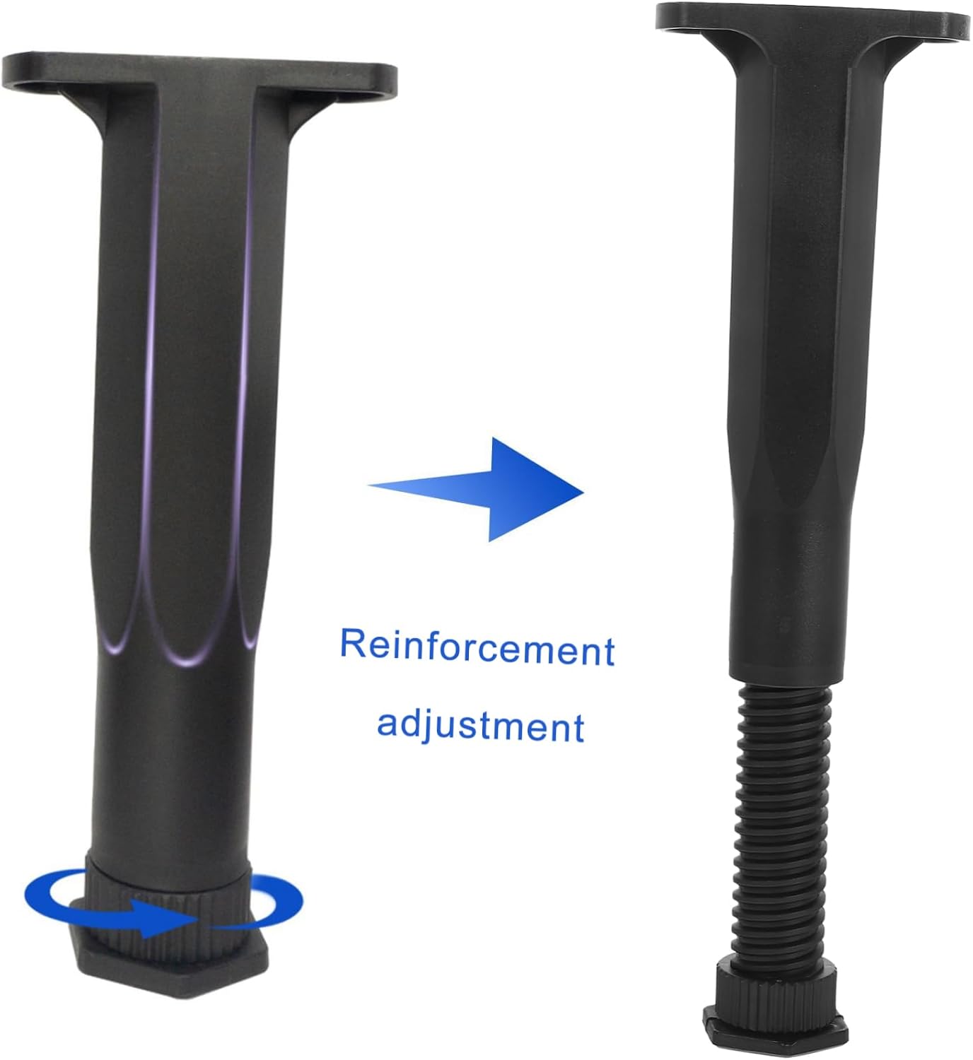 2pcs Adjustable Height Furniture Support Legs Heavy Duty Bed Frame Brackets Height Range for Bed Sofa and Cabinet Replacement Parts
