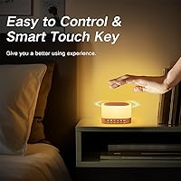 Vista 5 de SleeZOO Máquina de sonido blanco con 25 sonidos relajantes, 12 colores de luz con 10 niveles ajustables, 32 volúmenes ajustables, 5 temporizadores