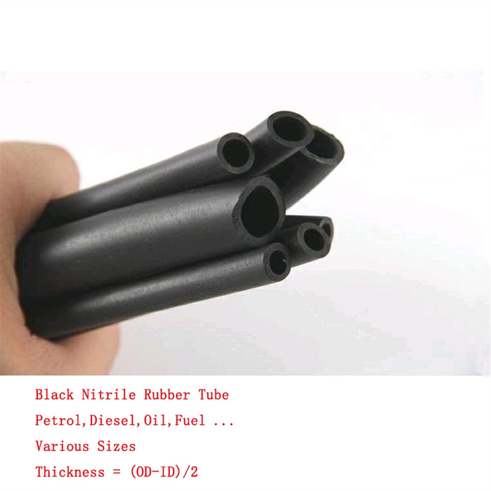 Lfang-Tuyaux Tube silicone 1M Nitrile Nitrile Caoutchouc Tube à combustible 3mm ~ 19mm Tuyau de tuyau de tuyau de tuyau douce d'huile d'usure acide alcali acide, Résistant à la pression et aux explosi