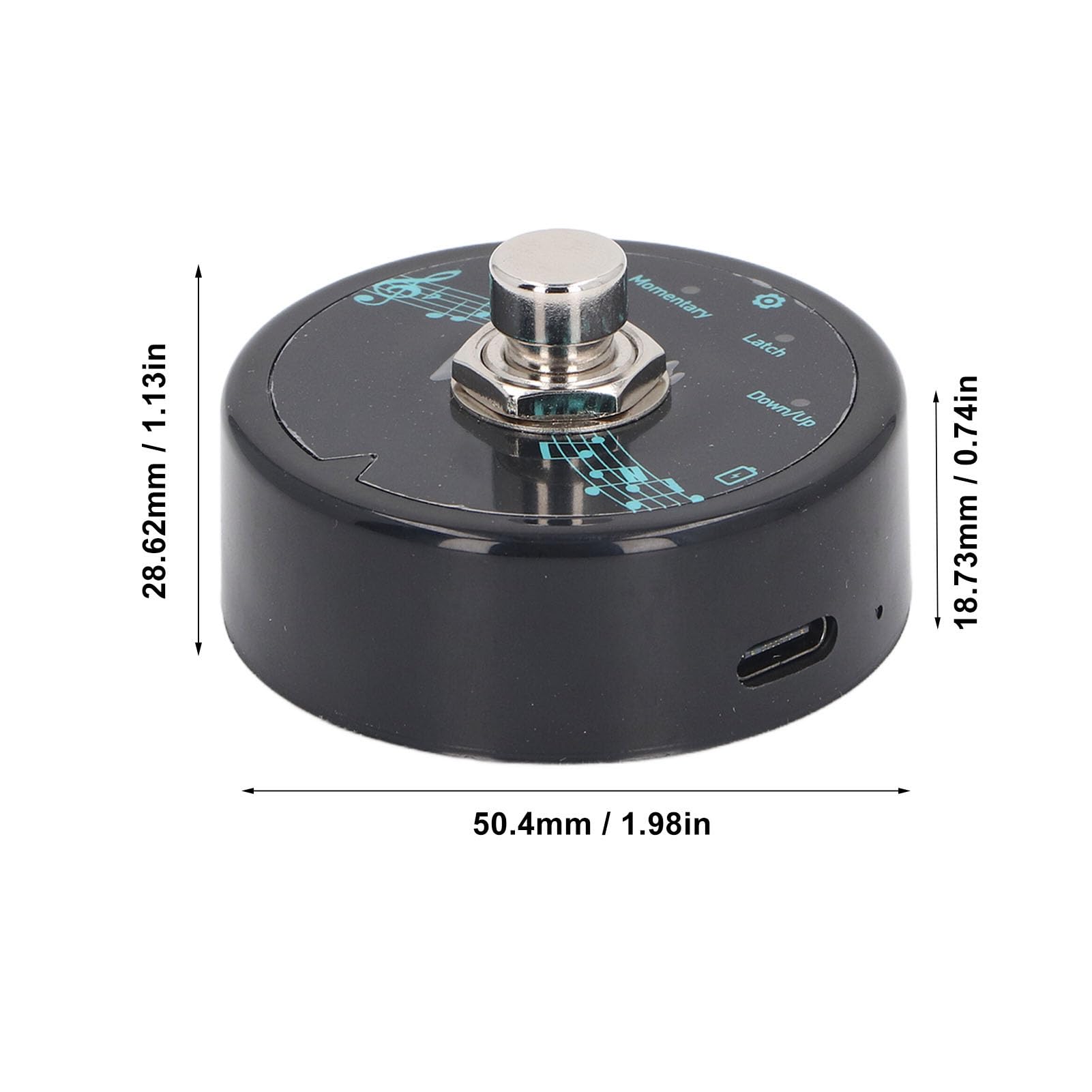 MIDI Foot Controller with BT 5.1 Connection and Long Battery Life Multifunctional Application for Guitar Effects