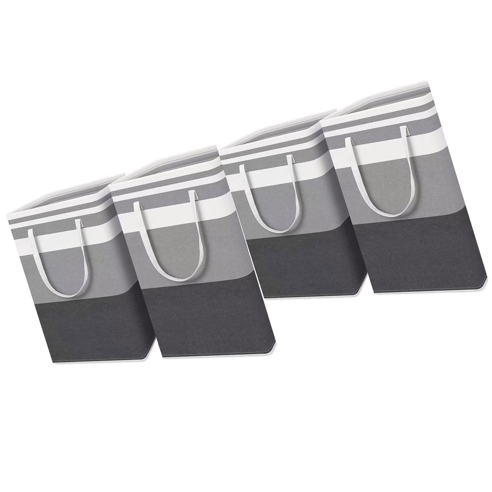 4 Pieces Heavy Duty 75L Laundry Hampers Foldable Construction Perfect for Garments Belongings and Domestic Arrangement Bedroom Bathroom Storage Basket