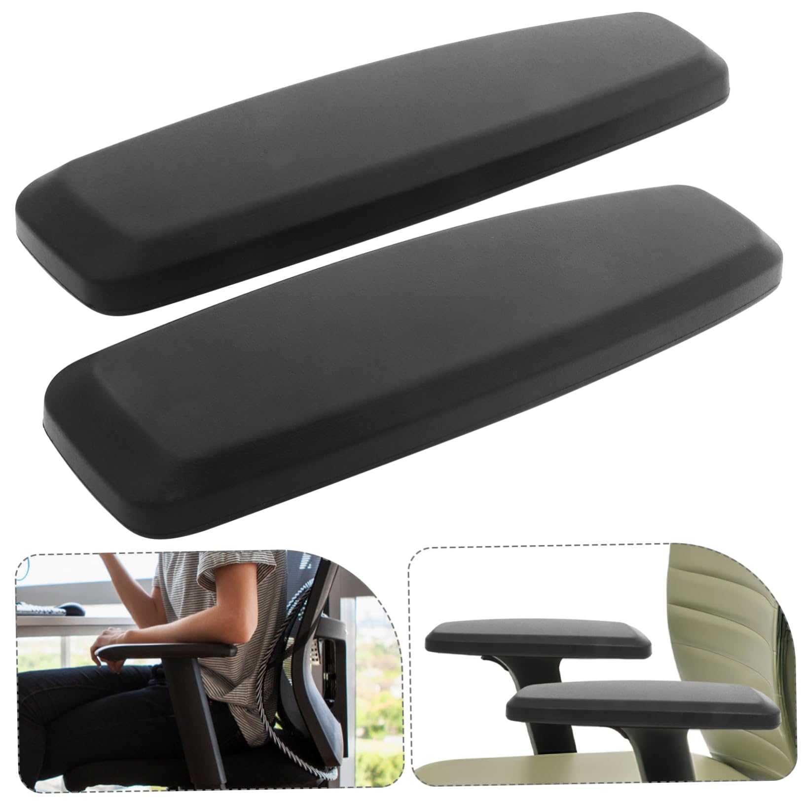 SHINEOFI 2piezas Almohadillas para Reposabrazos Silla Oficina Repuestos Adecuado para Sillas Gamer Oficina de Ruedas Funda Reposabrazos Despacho