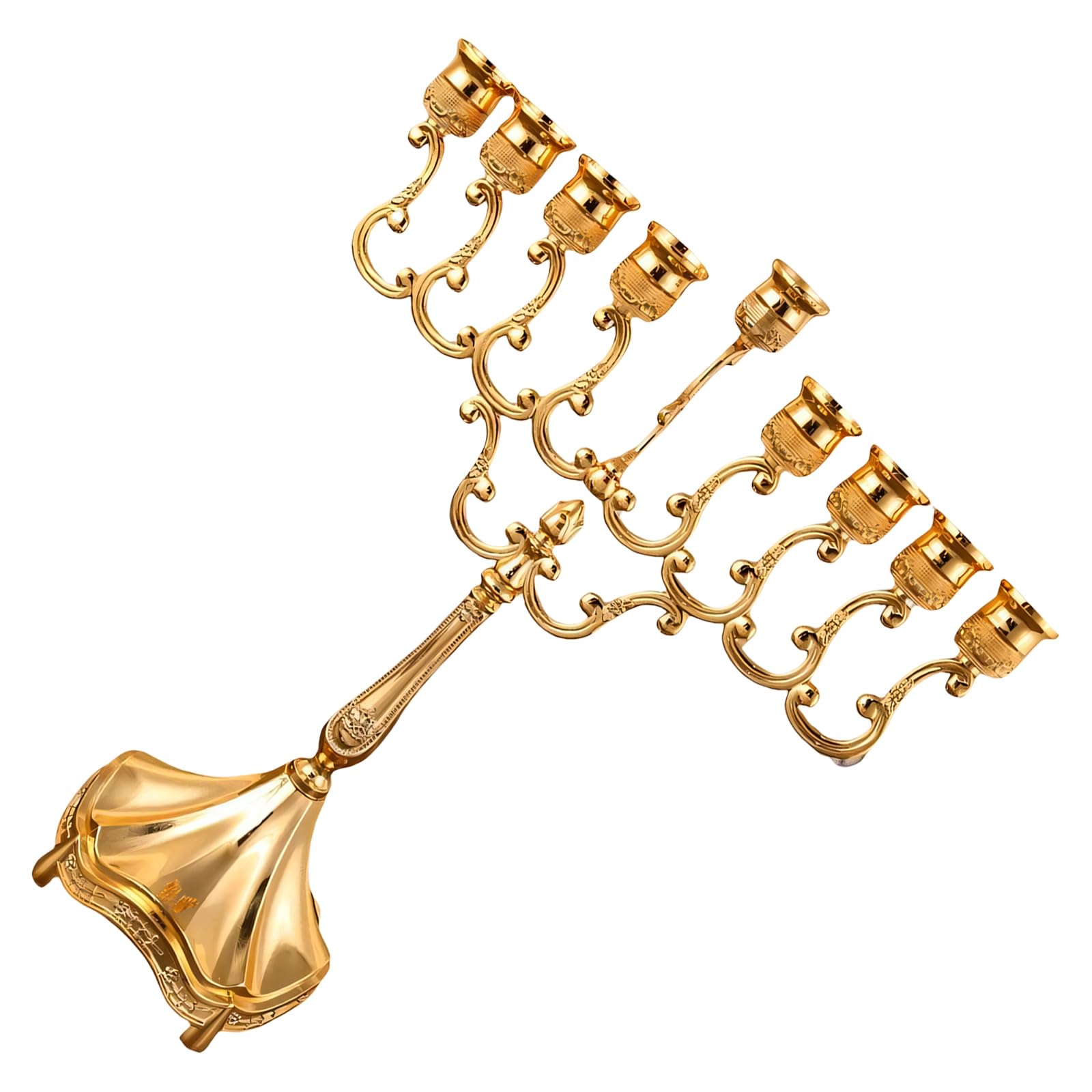 Classical Hanukkah Menorahs Holders Metal Candleholder 9 Branch Candelabra for Table Centerpieces Hanukkah Candleholder Stand