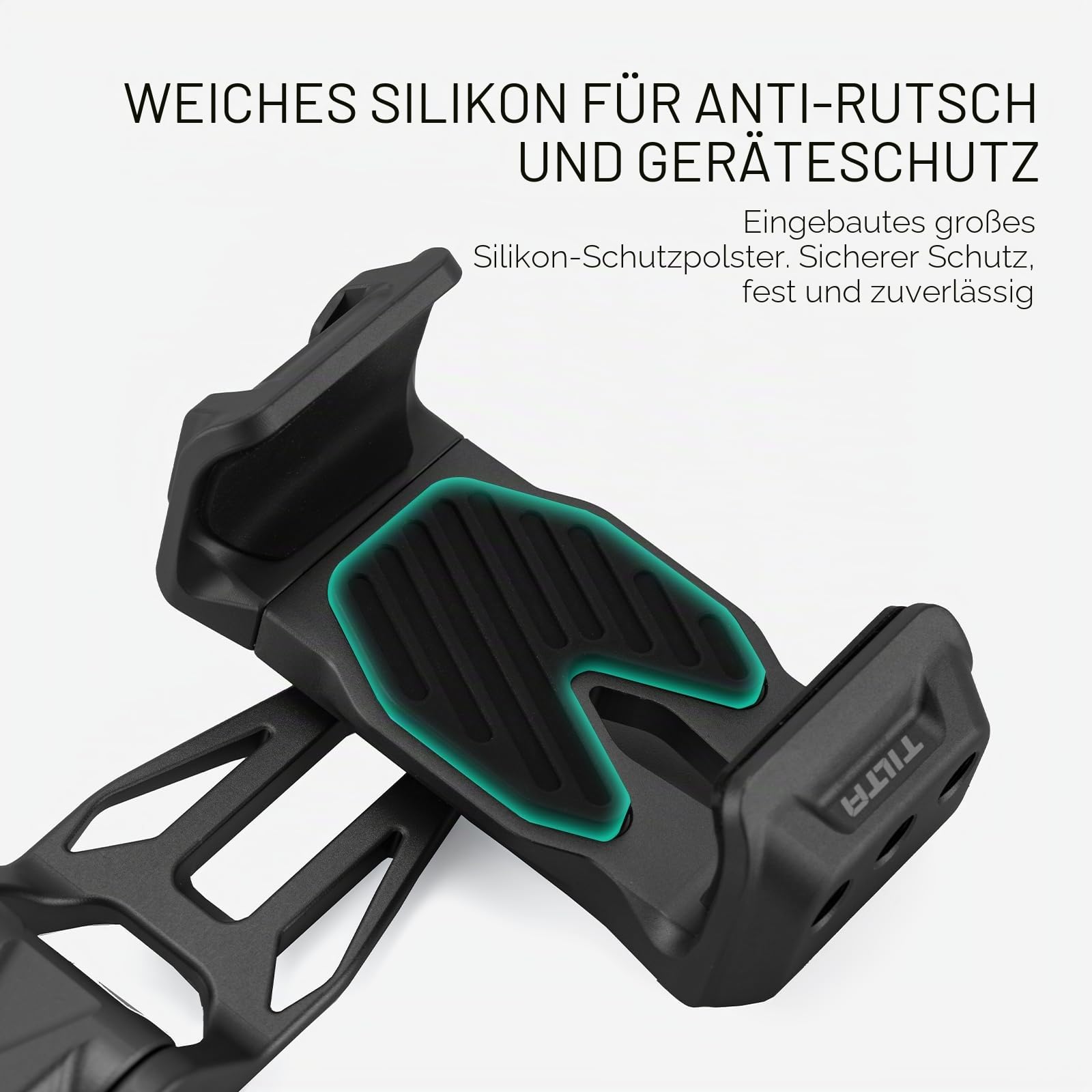 Tilta Stativ-Telefonhalterung mit 1/4"-Gewinde, Handy-Klemmhalterung, 360° drehbar und 180° neigbar, verstellbare Telefonhalterung für Kameras (ohne Adapter) - Schwarz TA-PMB5-NM-B