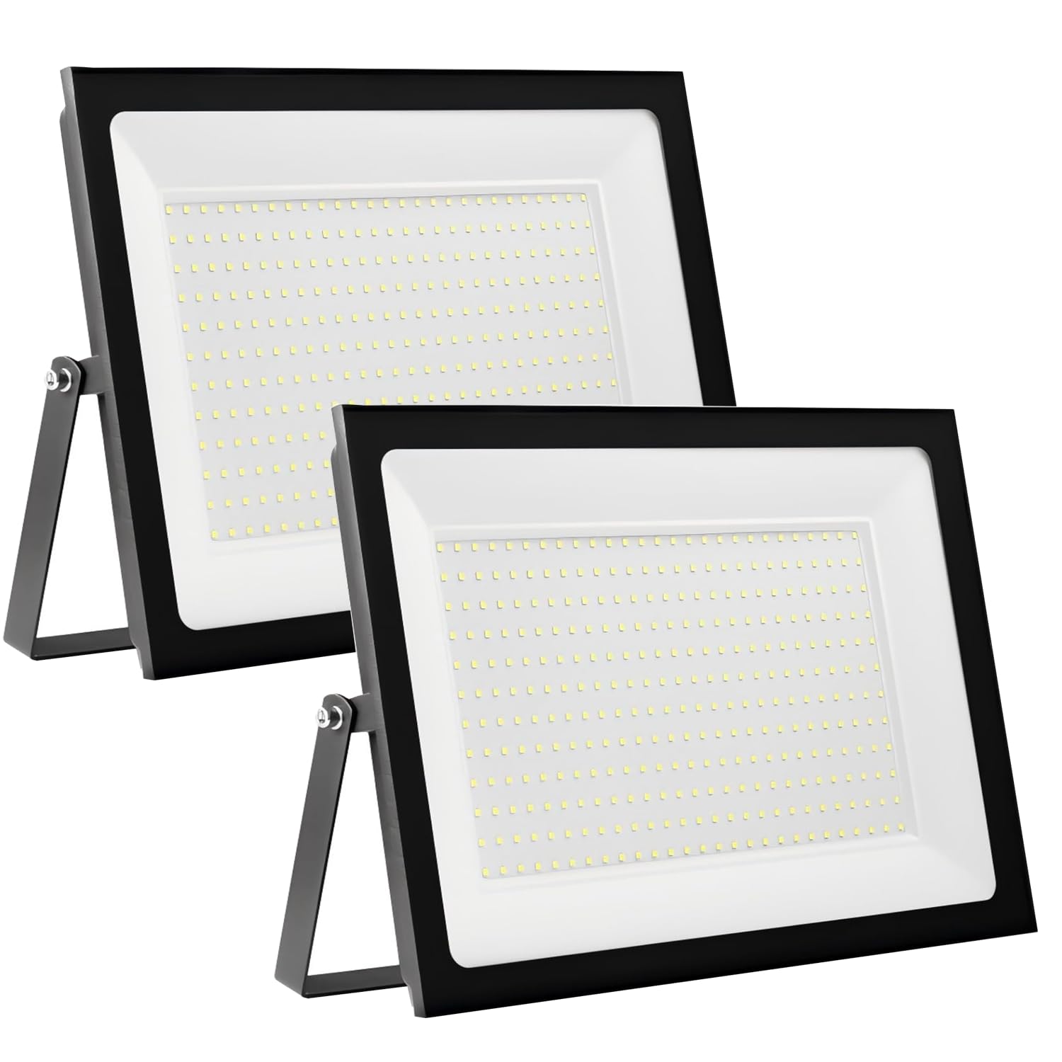 wowspeed 300W Led Floodlight Outdoor 2 Packs, IP66 Waterproof 30000lm Security Light, 220V Cold White 6500K Wall Light Work Lighting, Outside LED Lights for Garage, Garden, Backyard, Hallway