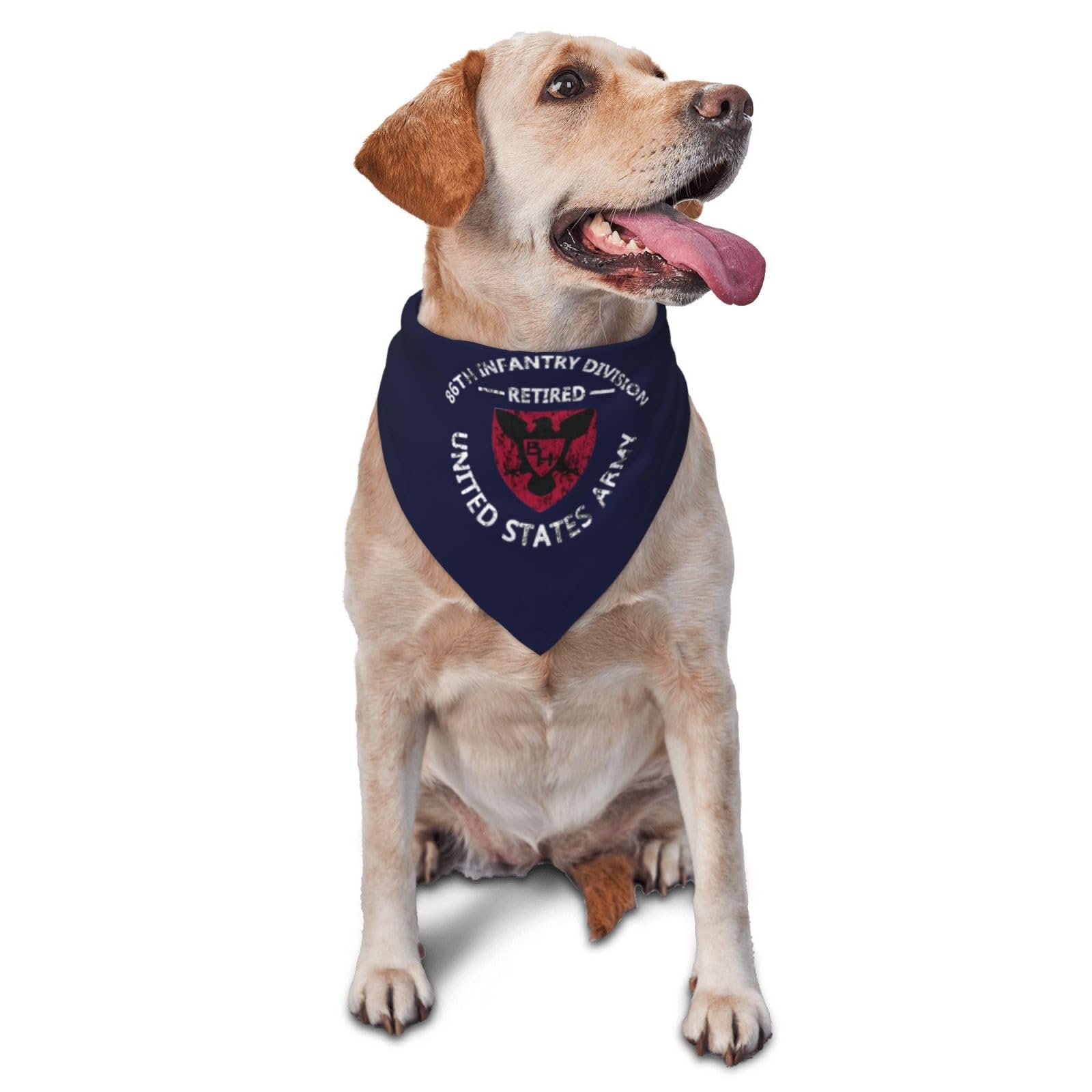 86th Infantry Division Retired United States Army Dog Scarf Pet Bandana Cat Pet Bibs