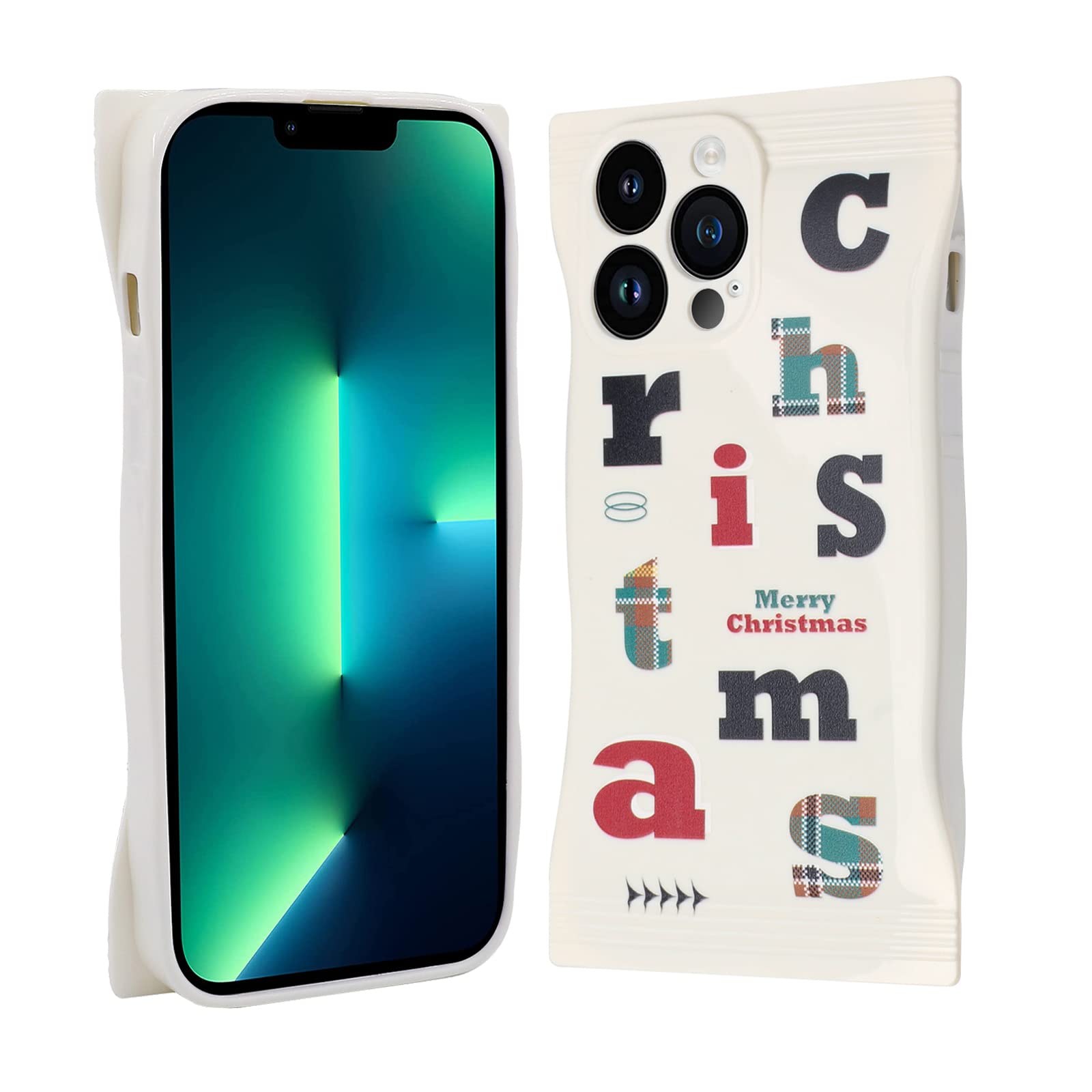 PNATEE Cover per iPhone 13 PRO, TPU Custodia Antiurto con Protezione Individuale Full Body Protettiva Case per iPhone 13 PRO 2021 (6.1 inch), Alfabeto Verde