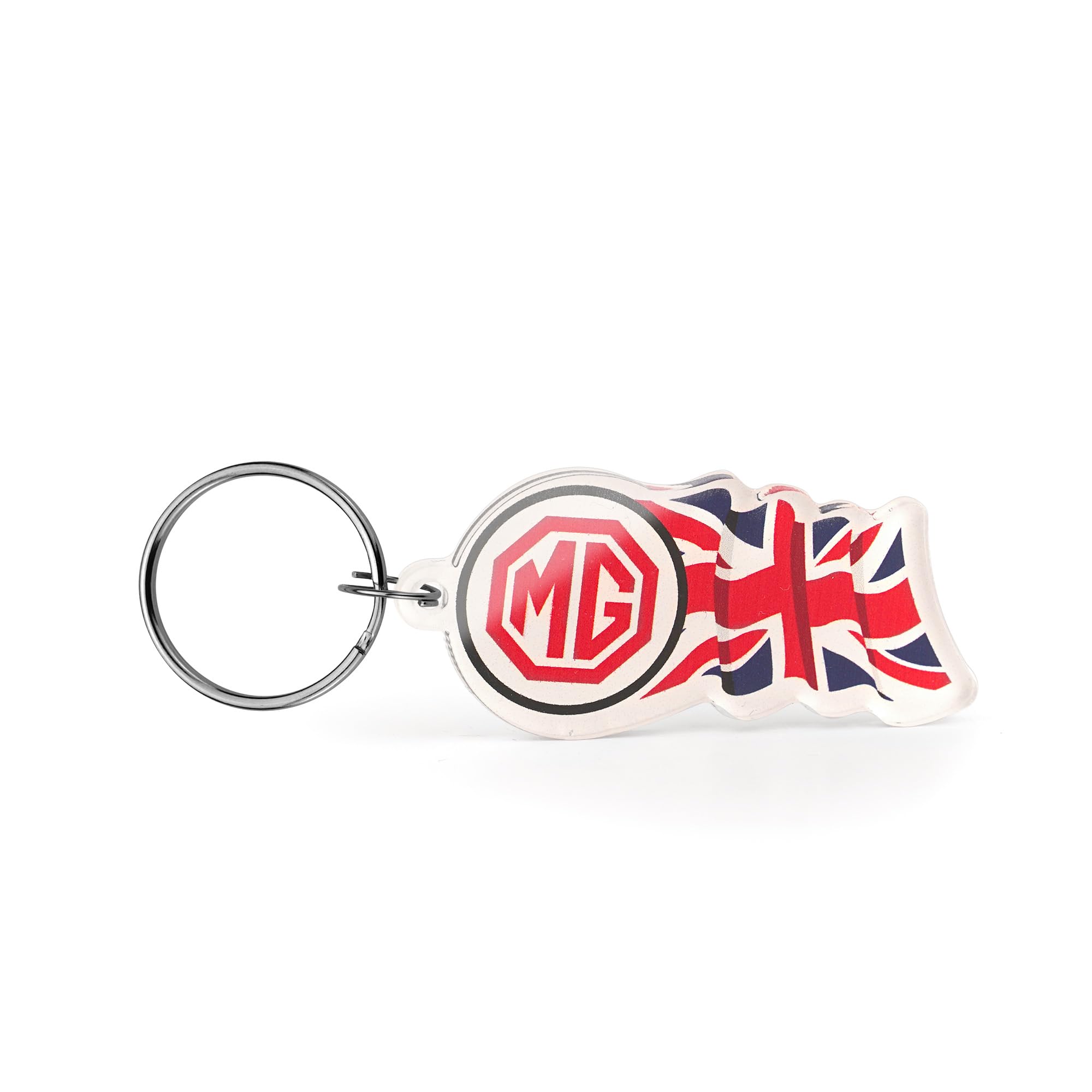MG Badge Keyring Classic British Union Jack Badge Car Keychain OFFICIAL LICENCED PRODUCT (Plain Packaging)