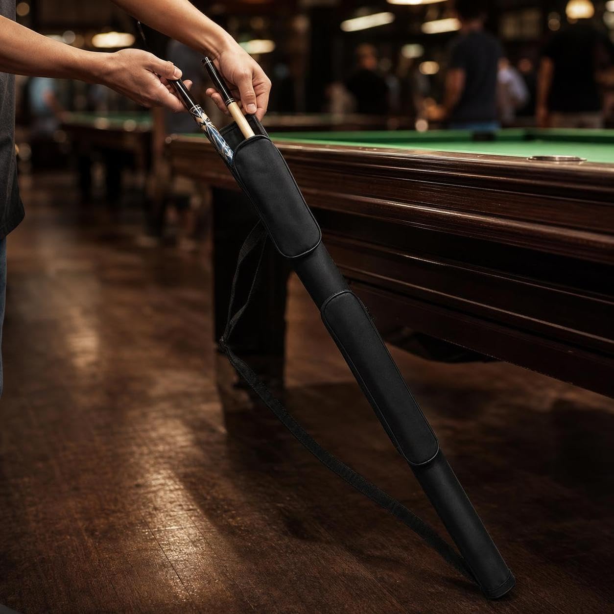 Bolsa Transporte para s Billar - Funda Protectora Ligera e Impermeable para 2 Palos Billar - para Aficionados