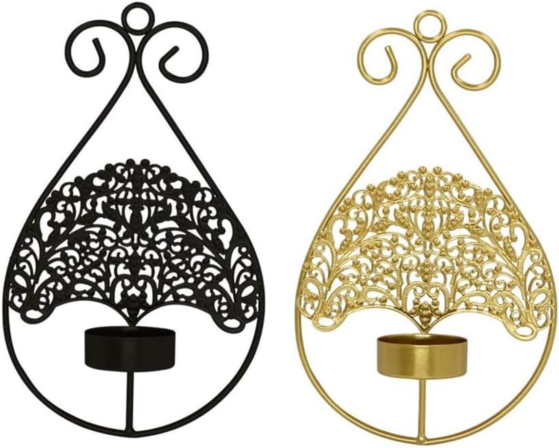 Elegant Wall Sconce Tree Shape Metal Candle Holder for Home Decors and Event