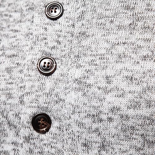 Chaqueta de punto hombre con botones ligera y abrigada con bolsillos funcionales 5