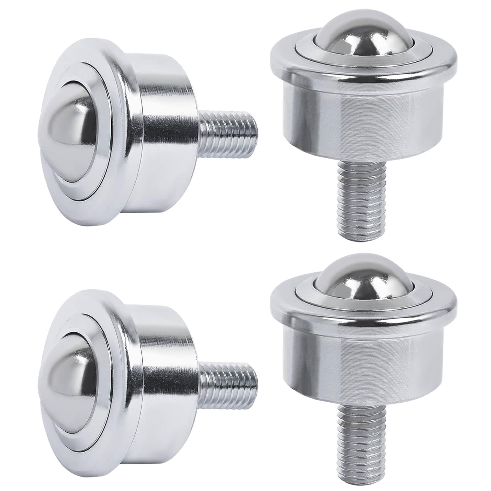 Roller Ball Transfer Bearing Caster - Heavy Duty Roller, M20 Screw Ball Transfer Unit for Transmission, Stud Mounted,Thread Stem,Bearing Steel &