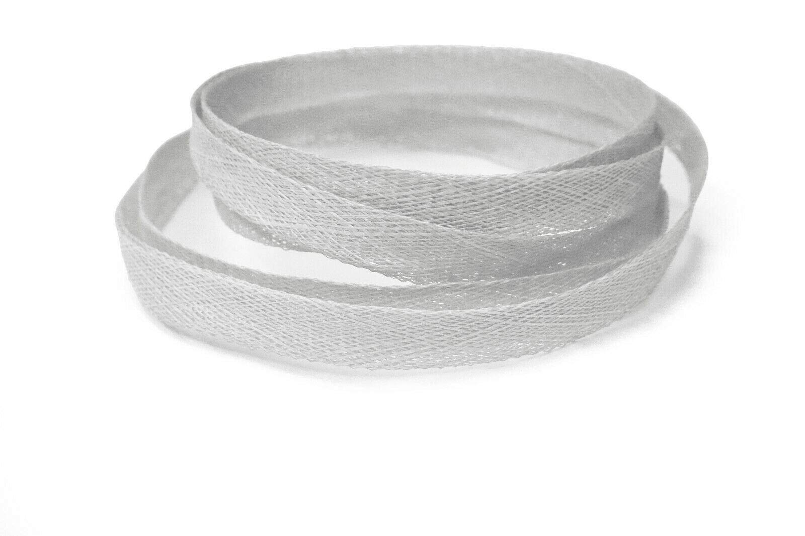White Long Sinamay Strip 10mm Width 1.6m Fascinator Hat Making Millinery Trimming bias โ image 1