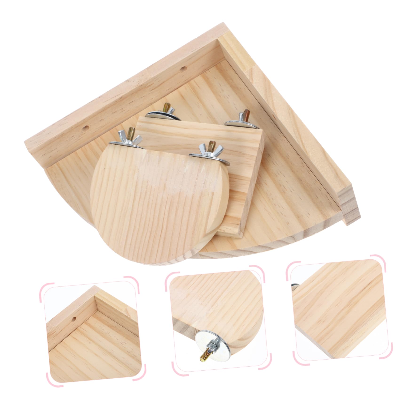 YARNOW 15 Pièces Perche pour Hamster Supports de Cage à Oiseaux Plate-Forme de Perroquet Accessoire Hamster perchoir Perroquet Jouet Accessoires de Cage à Rats tremplin Pratique en Bois