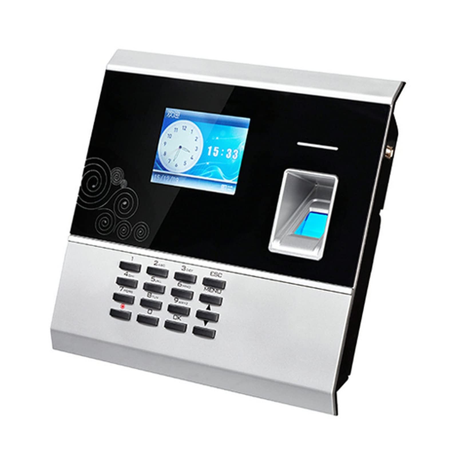 NJBVRS Biometric Employee Attendance Machine TM3000-SPK Fingerprint Time Attendance Machine U Disk Download Voice Broadcasting Time Attendance Time Card Machine for Small Businesses and Offices