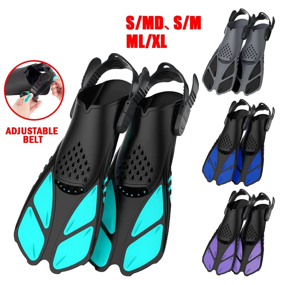 Pinne da nuoto regolabili， pinne Pinne da snorkeling Pinne da snorkeling Pinne da immersione professionali Pinne da immersione for adulti Pinne da allenamento for piscina regalo