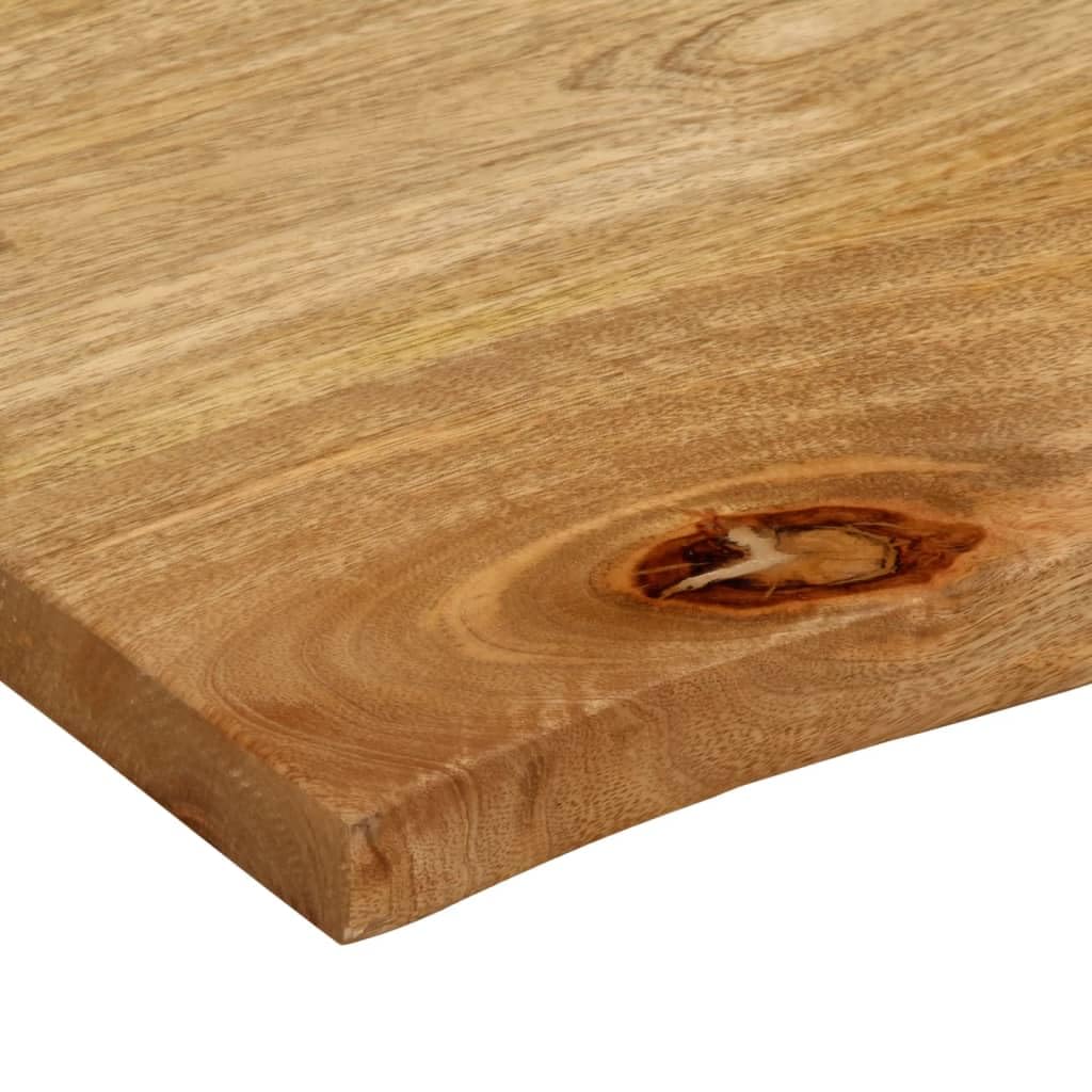 Dessus de table à bord vivant 70x60x2,5 cm bois massif manguier