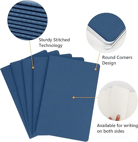 Miniatura 4 de EUSOAR Diarios para cuadernos, paquete de 24 cuadernos A5 de 5.5 x 8.3 pulgadas, 60 páginas30 hojas de tapa blanda con rayas universitarias, 100