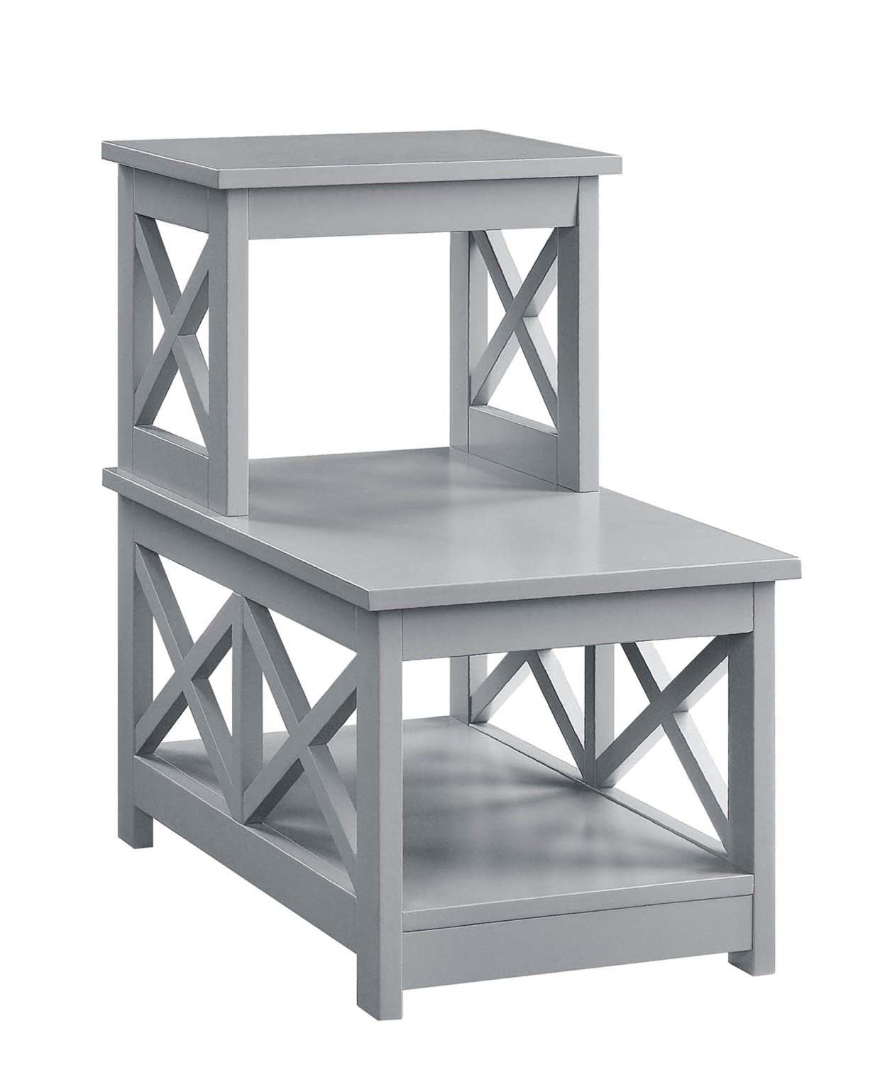 Amazon.com: Convenience Concepts Oxford 2 Step Chairside End Table ...