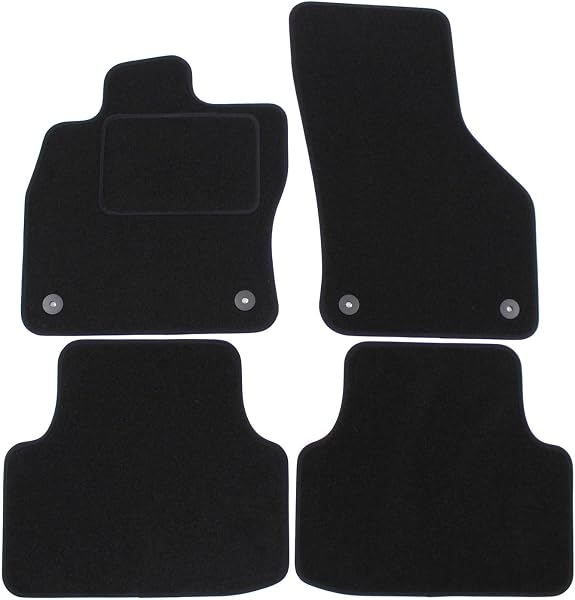 Tapis De Sol Noir Velours pour Octavia 3 2013-2019 4pcs, Ajustement précis, Base Antidérapante, Renforcée dans la Zone de la Pédale