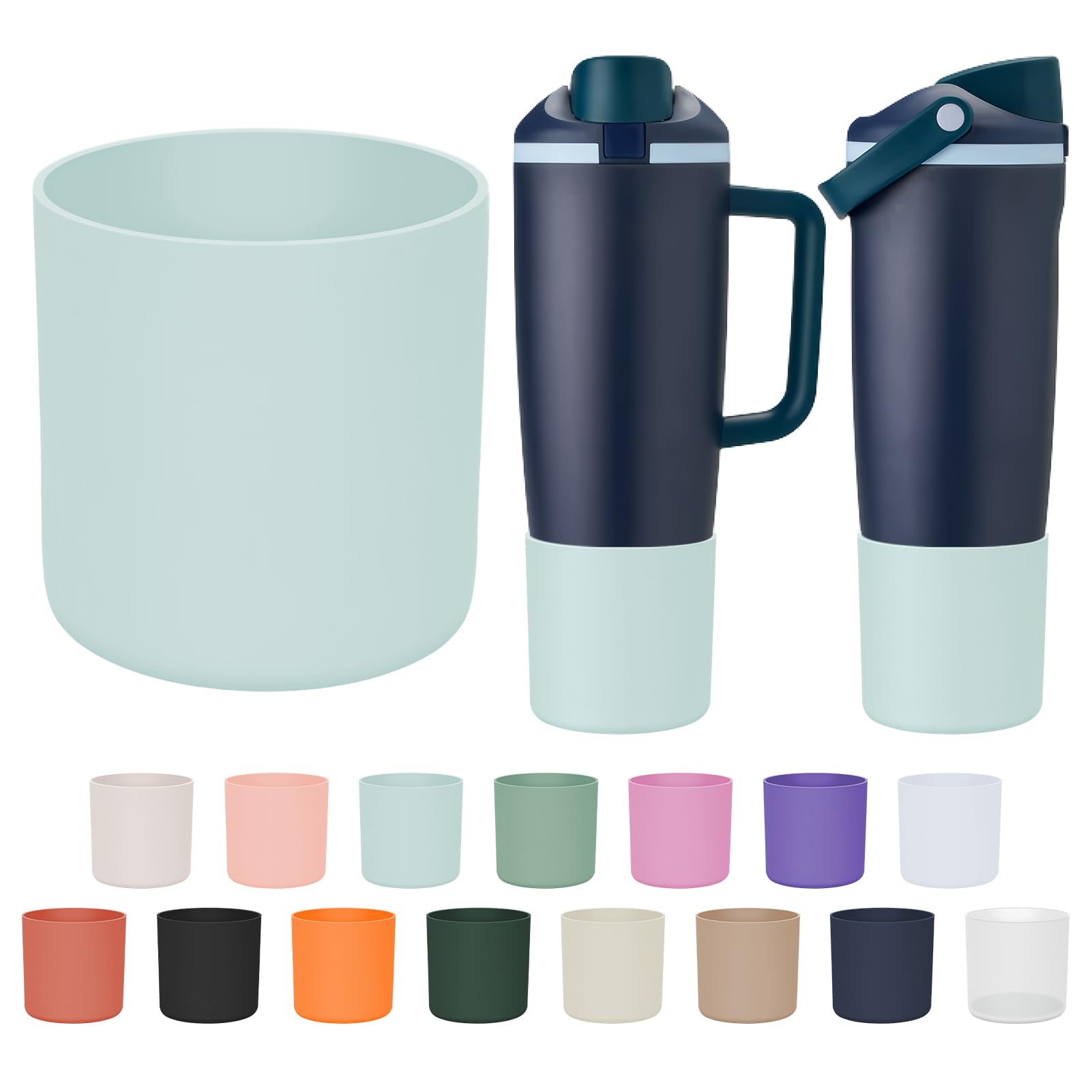 Silicone Higher Boot Compatible with Owala 30oz & 40oz FreeSip Sway Bottles & Tumblers, Large Protection Anti-Slip Bottom Cover Sleeve for Freesip Sway Tumbler and Bottle โ image 1