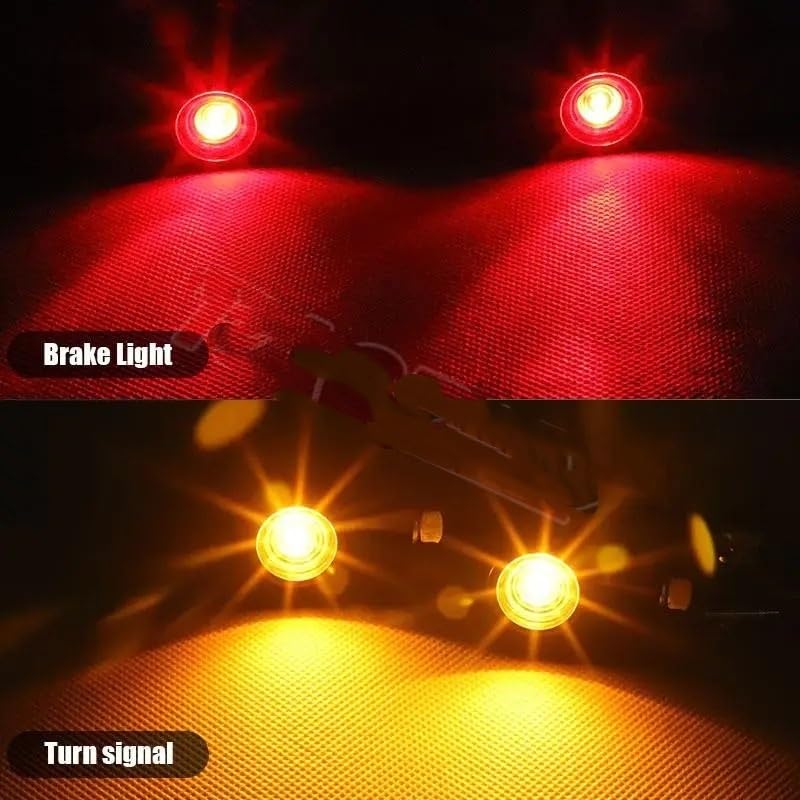 Faro Posteriore Stop Running M8 Luci lampeggianti a LED per indicatori di direzione per moto DRL Ambra Bianco Rosso Luce freno 12V per da cross