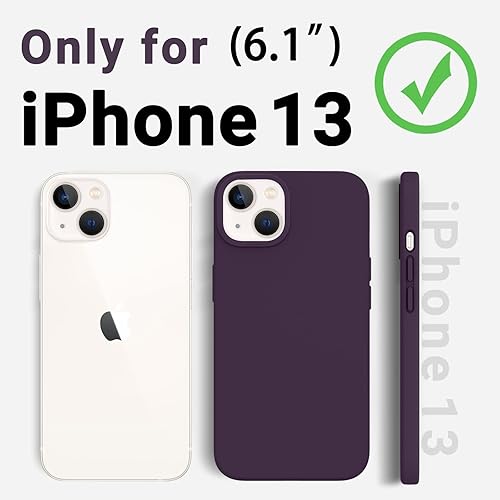 Miniatura 6 de AOTESIER Funda diseñada para iPhone 13, serie ultra delgada de silicona, funda protectora de cuerpo completo con forro de microfibra suave
