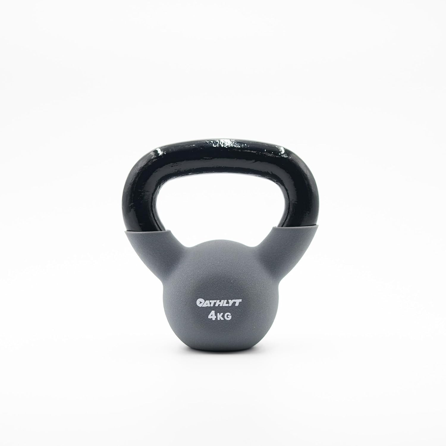 Neoprene Kettlebell, Grey, 4 kg
