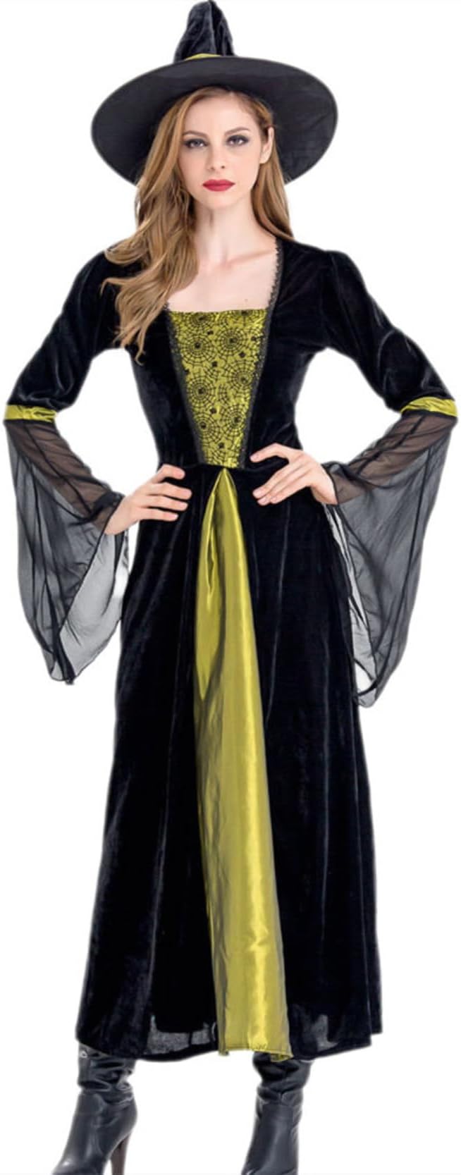 Honeystore Women's Wicked Purple Witch Costume Halloween Party Cosplay Dress Outfits