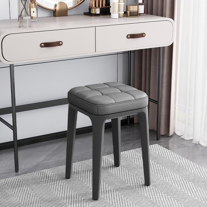Sala de estar Taburete corto de 2 piezas, Silla acolchada, Reposapiés debajo del escritorio, Zapatero apilable, Reposapiés engrosado, Taburete de mesita de noche, Silla otomana para el hogar