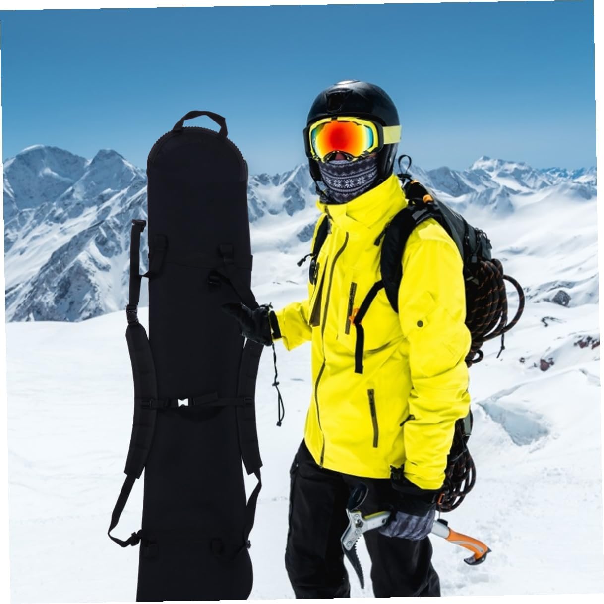 Snowboard Protection Cover and Ski Gear Bag Lightweight Sturdy Snowboard Storage Case with Shoulder Strap for Convenient Winter Sports Transport
