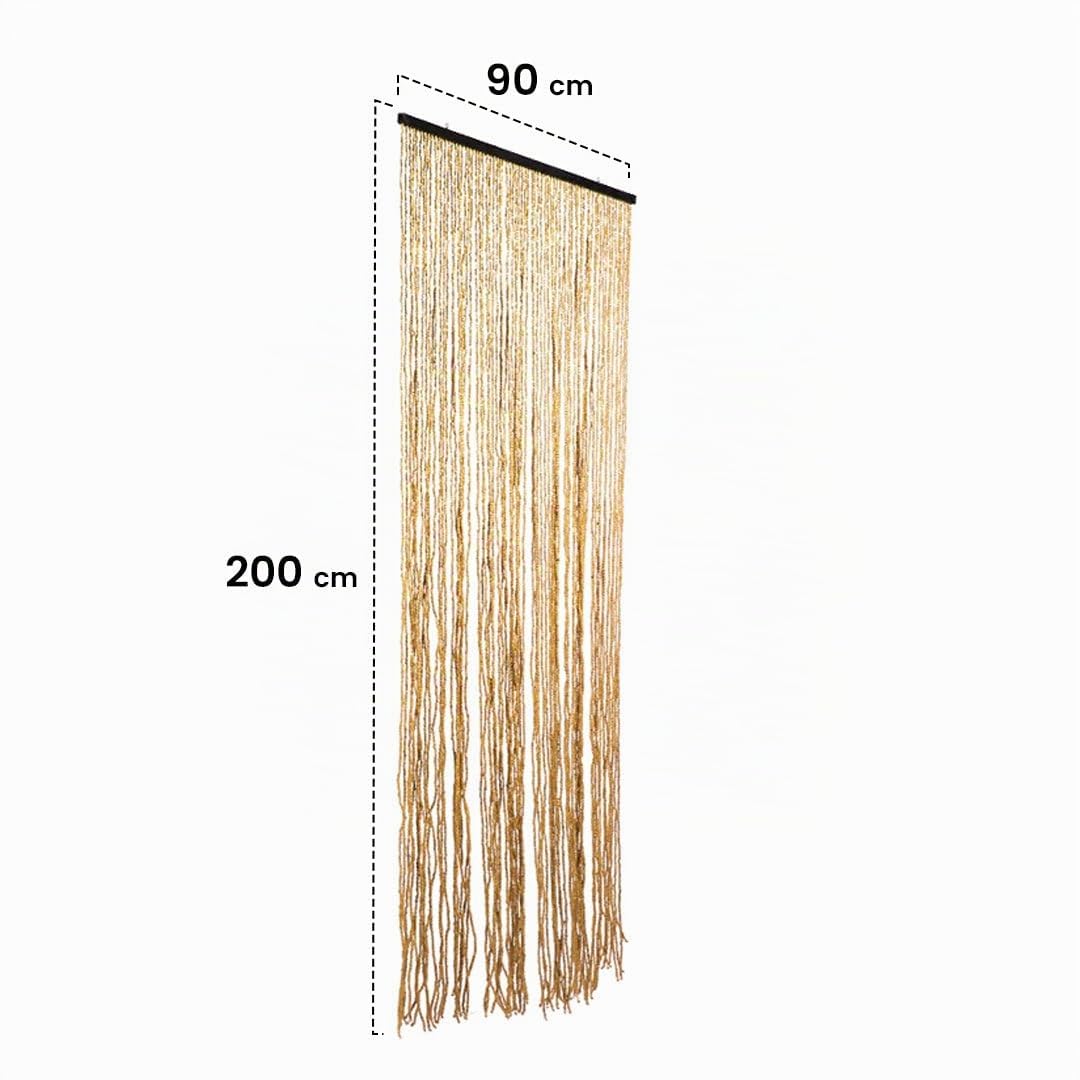 CATRAL Cortina Puerta Shanghai Marfil 72 Lineas Madera Exterior 90X200CM