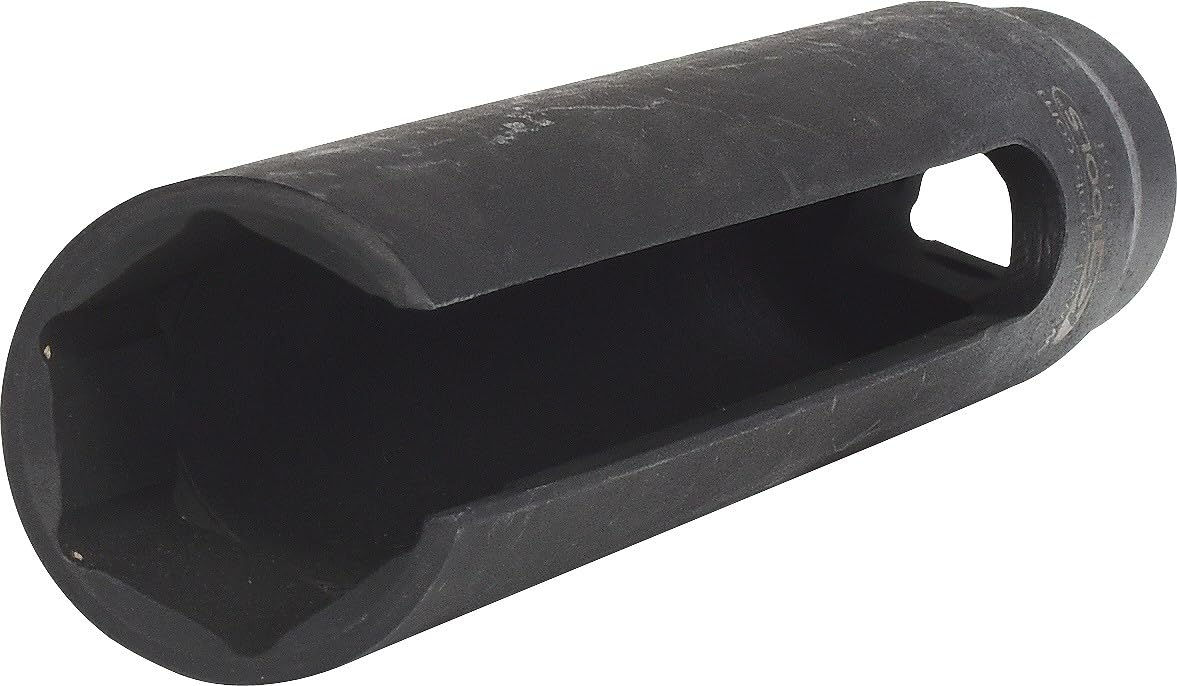 KS Tools 150.2101 - Douille extra-longue 6 pans 1/2" pour sonde lambda, 22mm - En Chrome-Molybdène - Pour le montage et le démontage des sondes lambda difficilement accessibles