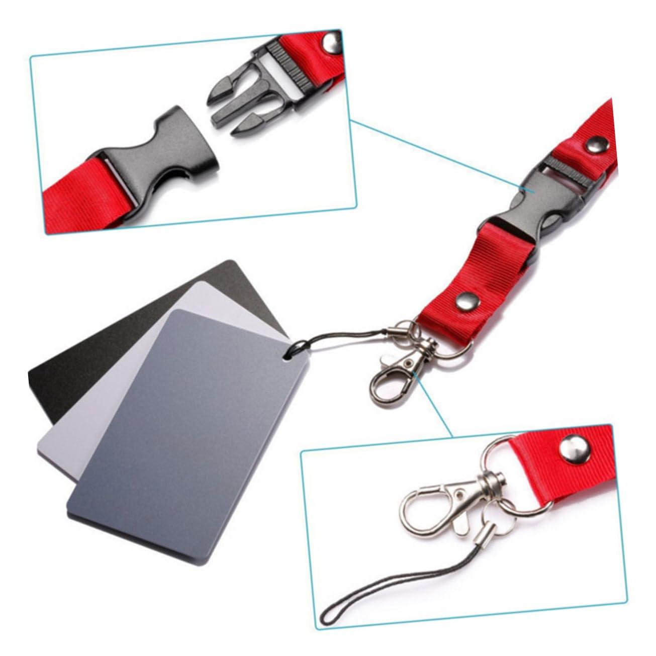 ARTIBETTER Photography Exposure Reference Card Set 3 Colors Grey White Black Waterproof Balance Card for Camera