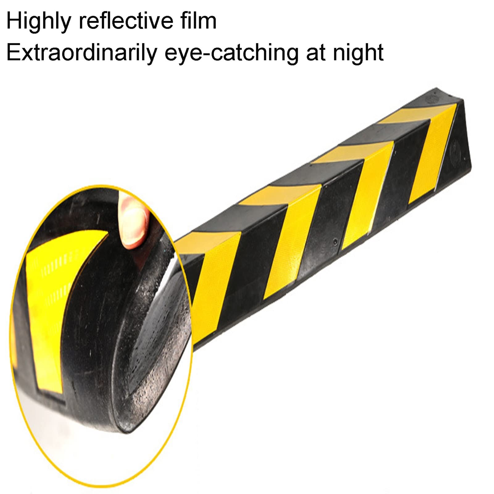 XPLKQXE Protector Columnas Garaje, Protección Reflectante De Bordes De Pared, Protección De Aparcamientos Y Almacenes, Bandas Amarillas De Seguridad (Color : Black+Yellow, Tamaño : 16pcs - 100x15x1c