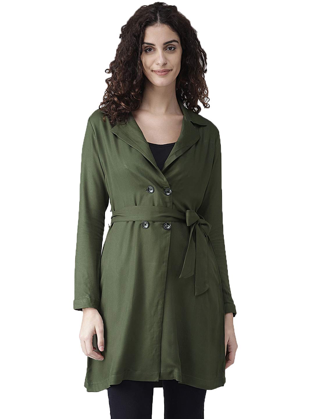 style quotient Women's Rayon Mid-Thigh Jacket-picture-28