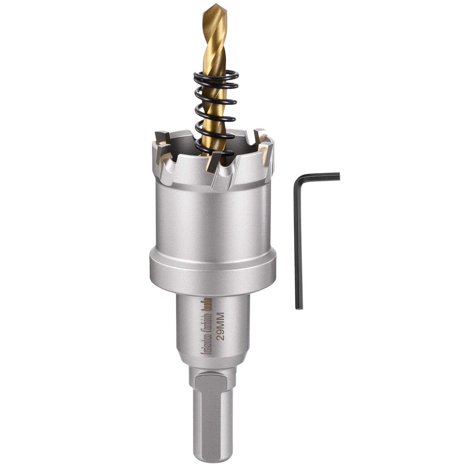 CoCud 1-1/8" (29mm) Hole Saw, Tungsten Carbide TCT Hole Cutters with Drill Bit - for Thick Hard Metal, Stainless Steel, Copper, Aluminum