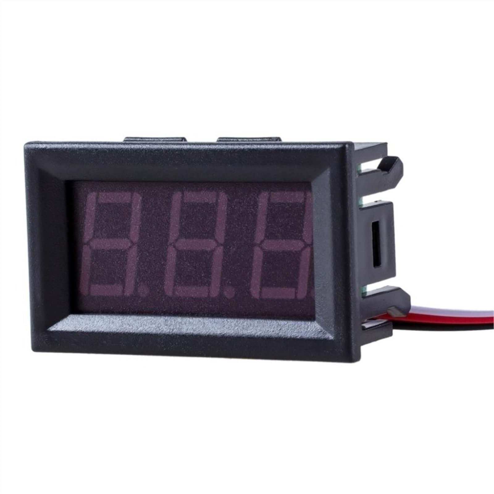 1pc bricolage Mini voltmètre testeur numérique Test de tension batterie DC 0-30V 0-100V 3 fils rouge vert bleu for Auto voiture affichage LED jauge(DC 30V Red)