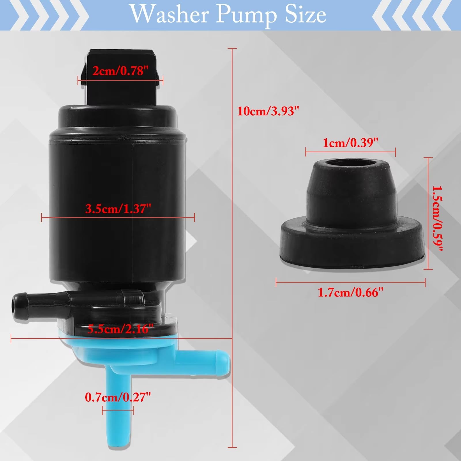 Pumpe Scheibenreinigung Kompatibel Mit Vauxhall Für Zafira A 1999–2005 Für Agila 2000–2008 Auto Vorne Hinten Scheibenwaschpumpe Motor Tülle 90585362