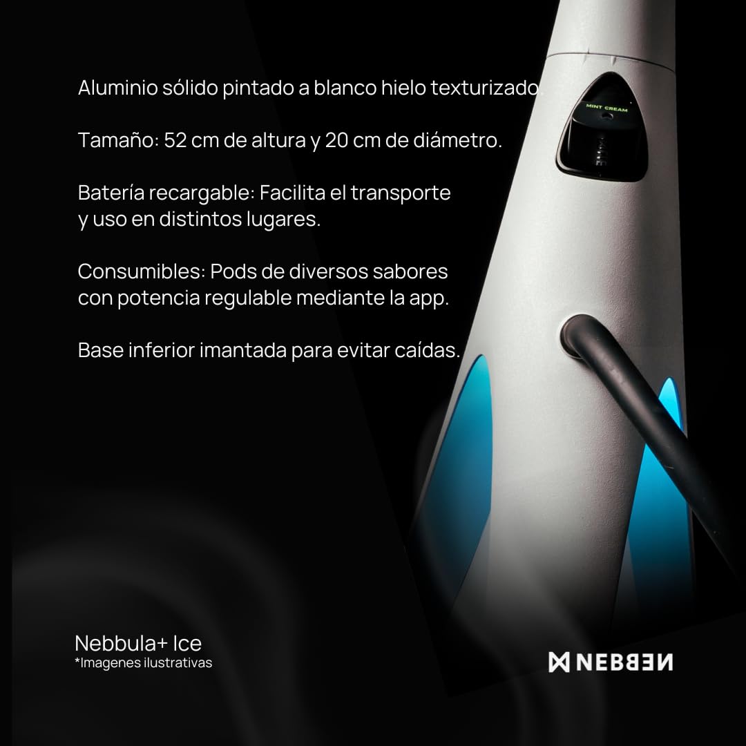 Shisha Electrónica Nebbula Ice. E-Shisha Sin Nicotina