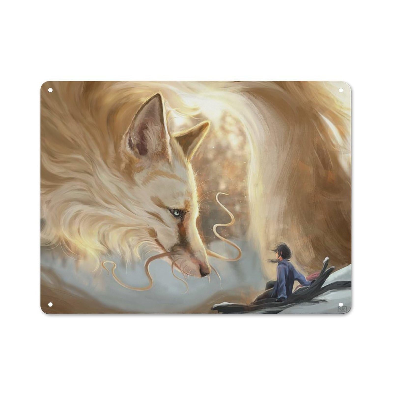 Junmoney Style-4 Animal Fox Vintage Metal Sign 30X40cm, Vintage Cafe Wall Decor For Takeaway, Bar, Kitchen Or Counter Area
