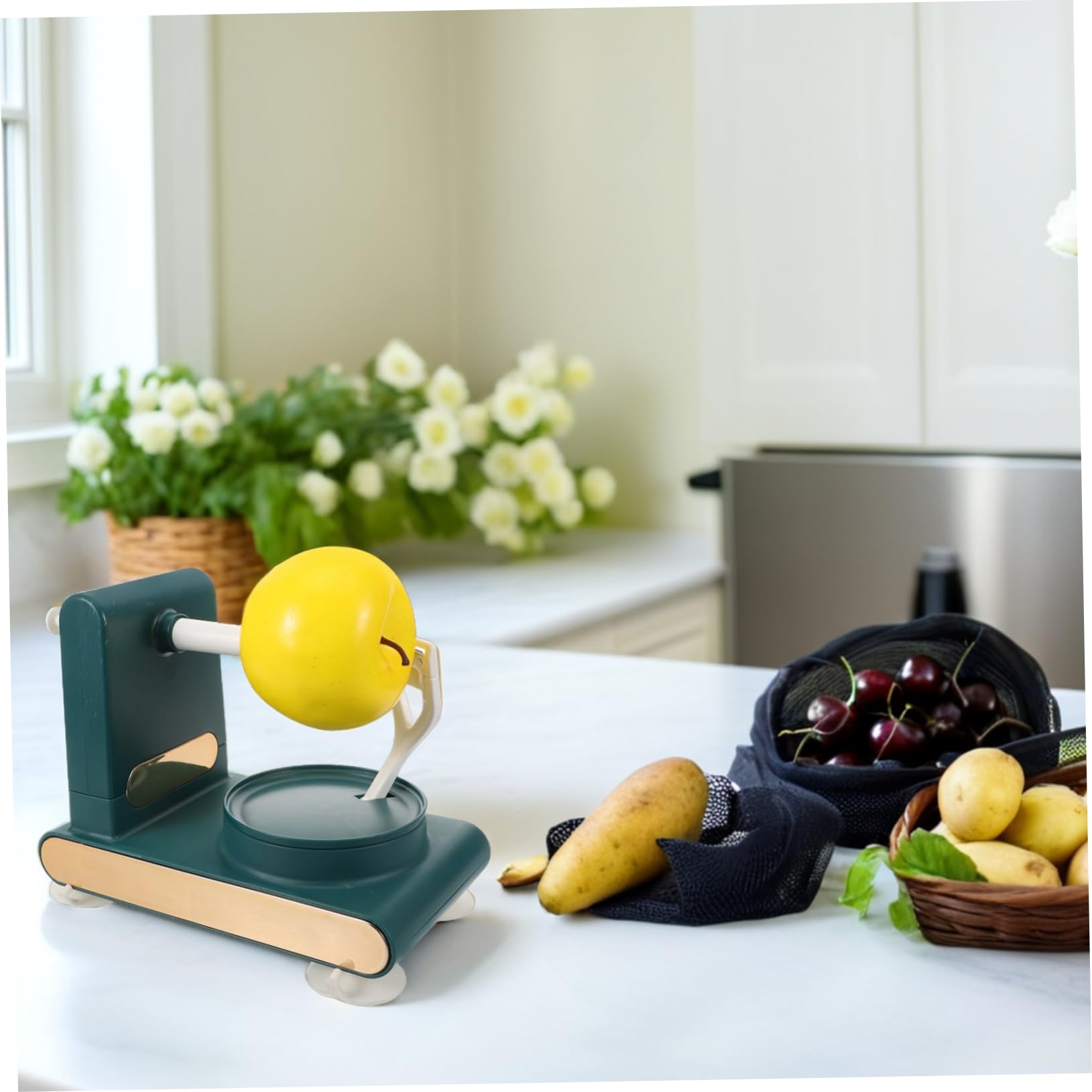 Pelador Manual Multifuncional de Frutas y Verduras Manivela