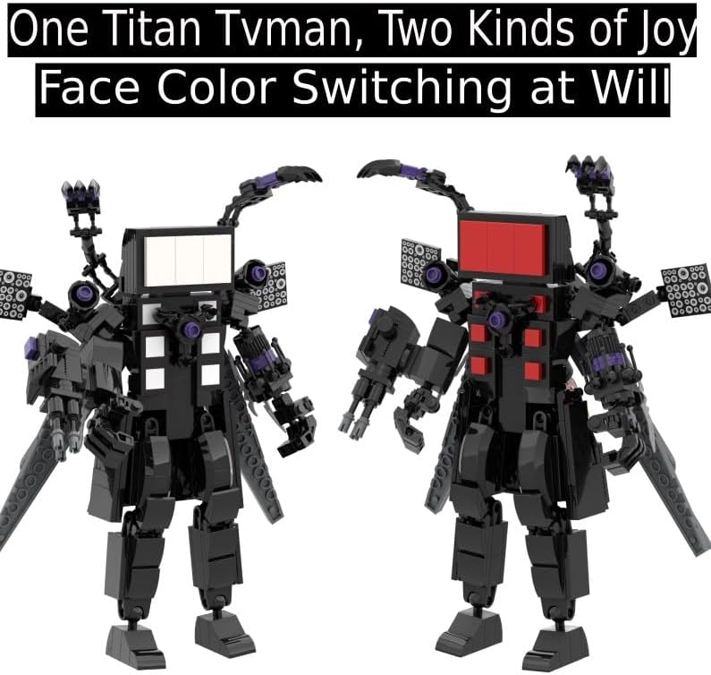 Miniatura 3 de Skibidi - Juguetes de baño mejorados Titan TV Man juego de ladrillos de construcción compatible con Lego, Titan TV Man figura de acción, perfecto