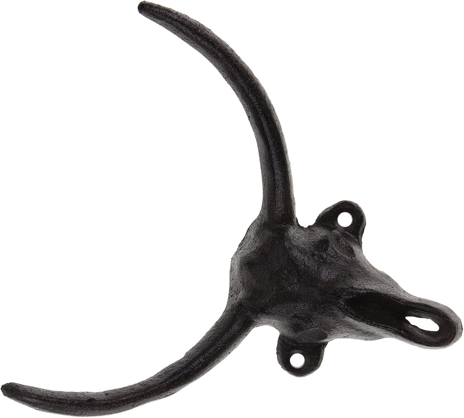 Bull Horn Wall Hook with Increased Storage Capacity and Comfortable Touch Vintage Iron Decorative Hanger Brown Wall-Mounted Hook for Bedrooms and Study Rooms