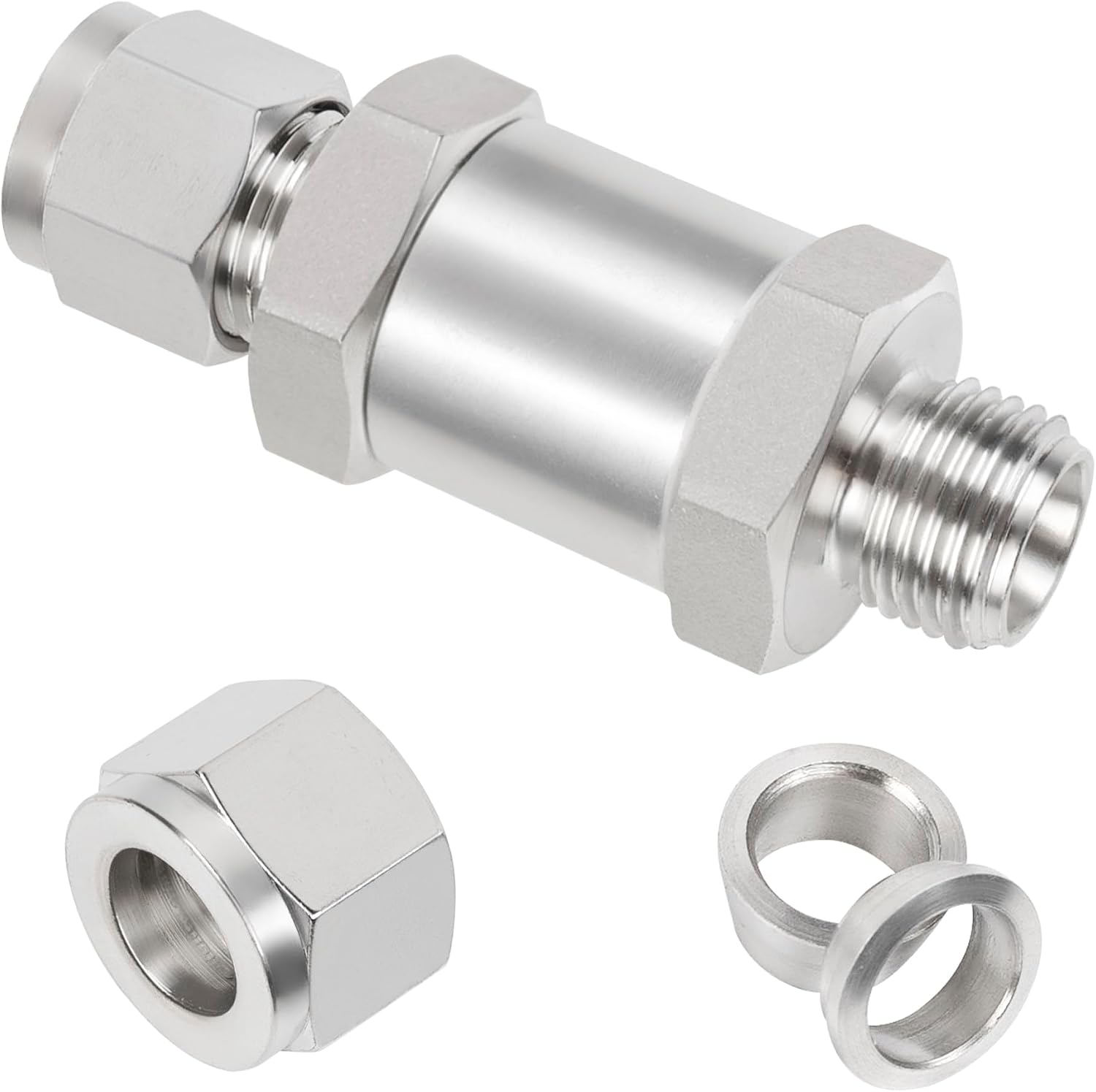 Yoebor 1/4" OD Stainless Steel 304 Compression Check Valve One Way WOG 1pc