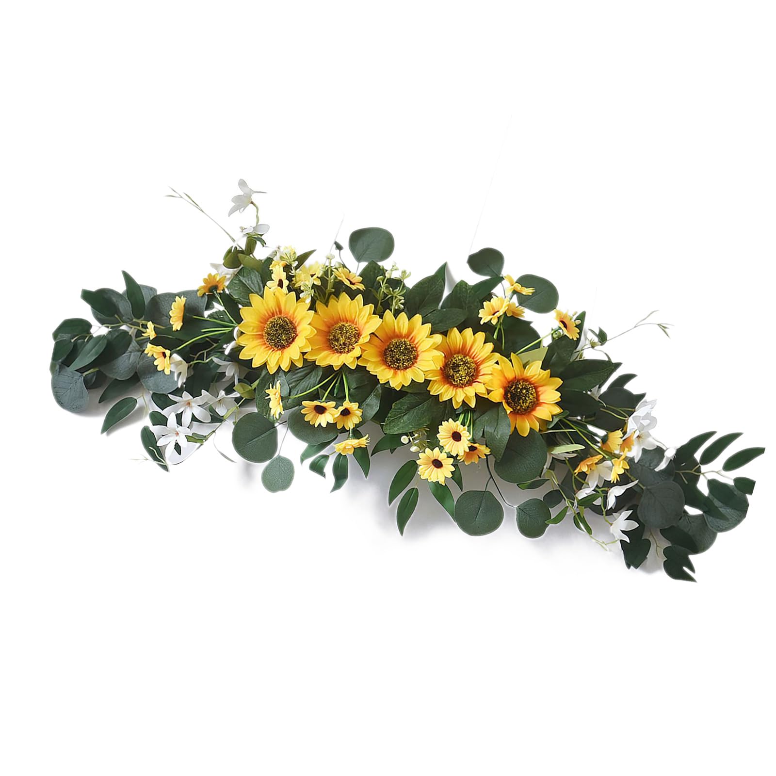 YROHGKPN Artificial Flower Swag Wedding Welcome Sign Decoration for Reception Backdrops Sweetheart Table Decoration Artificial Flower