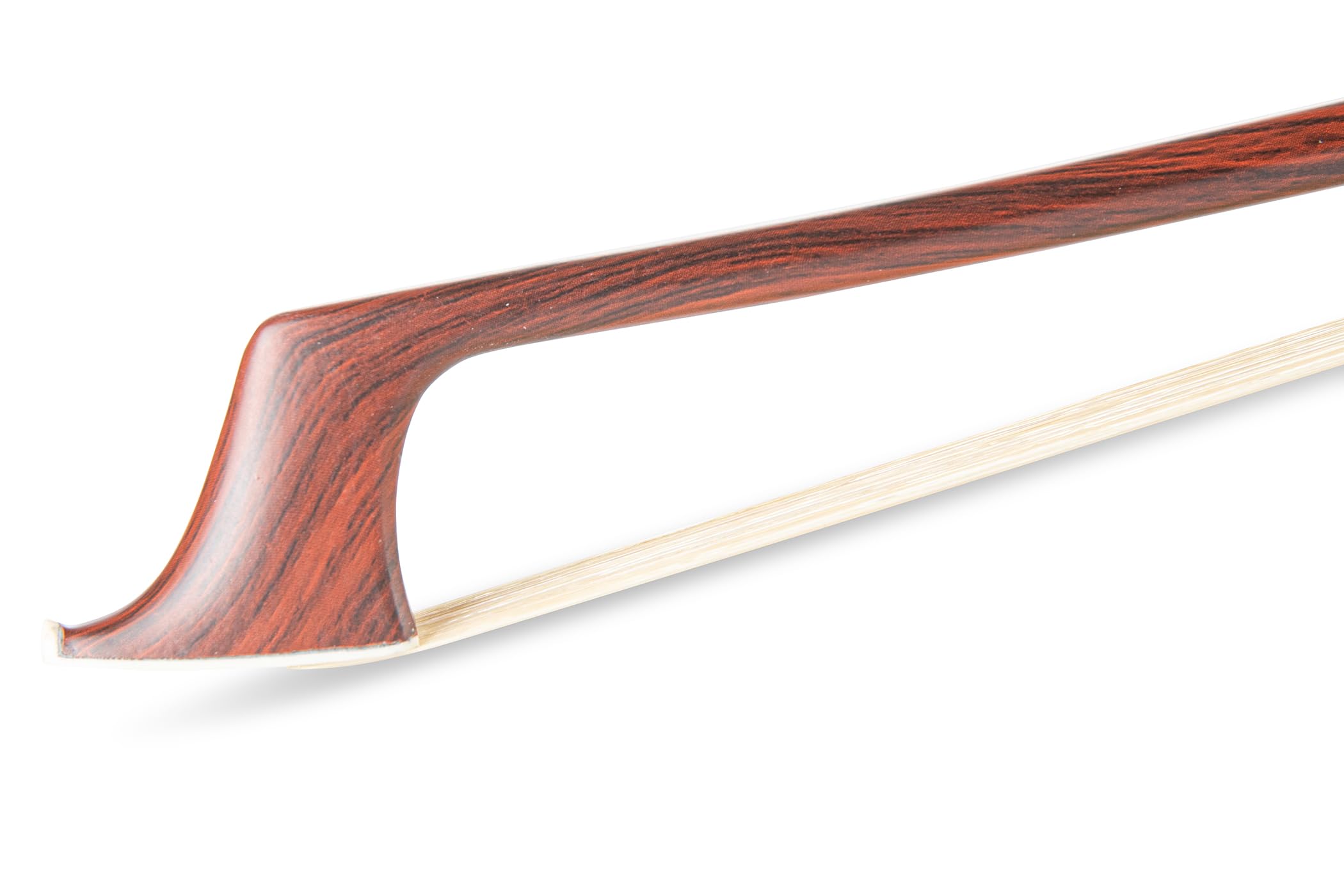 GEWA Cello Bow Carbon Student 3/4 - Wood Look Dark Brown - Ebony Frog - Natural Hair, Brown wood look - Image 3