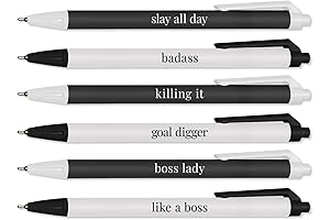 Black and White Female Empowerment Pens: Unleash Your Inner Boss Babe