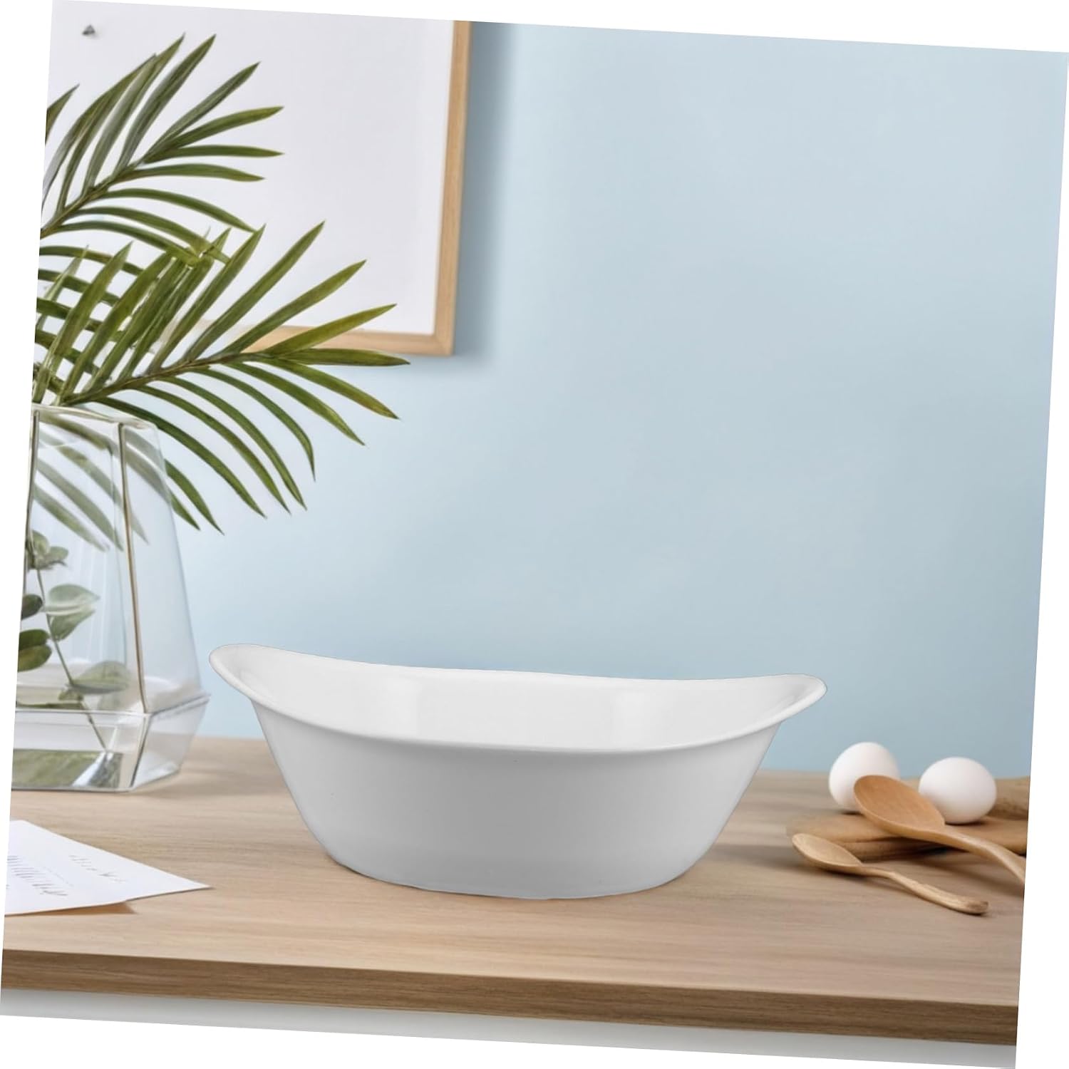 Oval Cleaning Tub Acrylic White Portable Hand Face Use