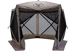 Gazelle Tents 4-Person Octagon Screen Tent: Camping Haven with Desert Sand Elegance